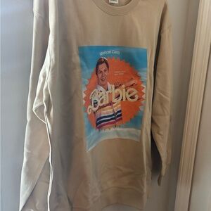 Allan from Barbie Beige Graphic Sweater